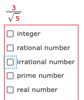 5 3i is a real number
