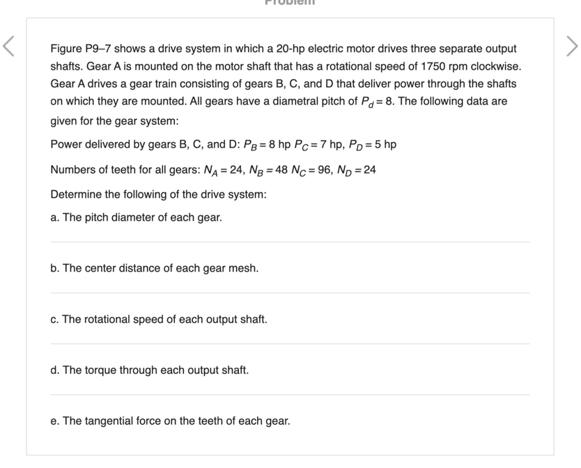 Solved PIUuler Figure P9-7 shows a drive system in which a | Chegg.com
