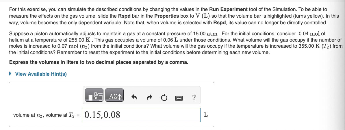 Solved For this exercise, you can simulate the described | Chegg.com