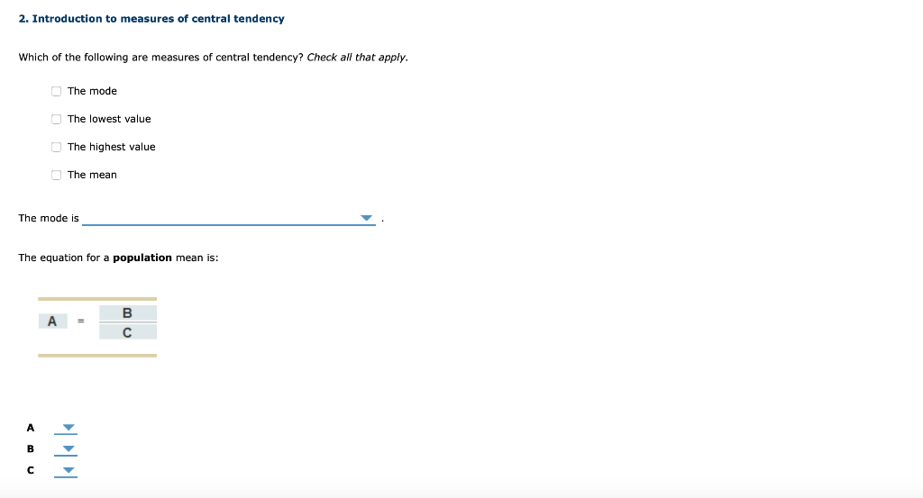 Solved 2. Introduction To Measures Of Central Tendency Which | Chegg.com