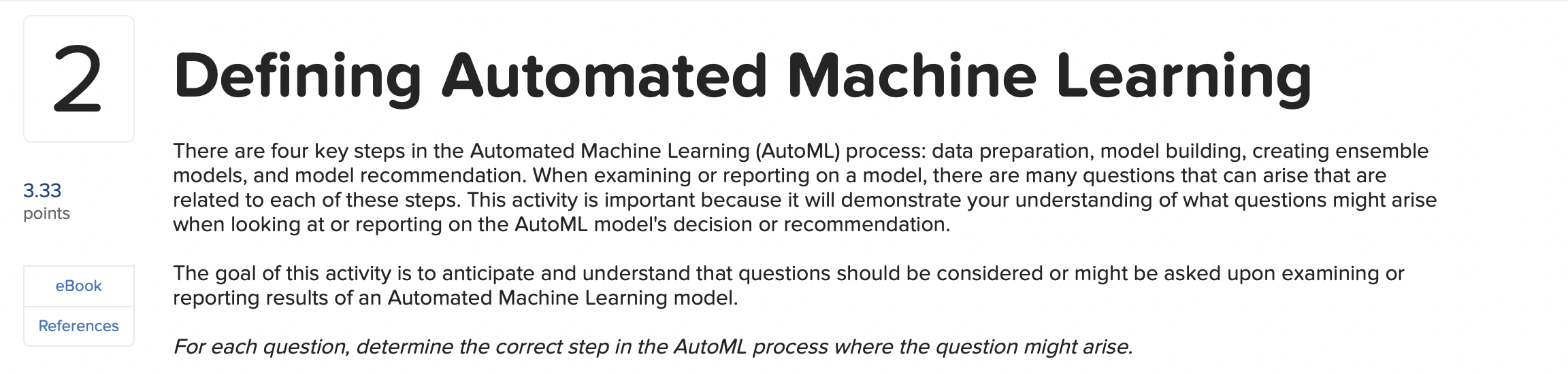 Defining Automated Machine Learning here are four key | Chegg.com