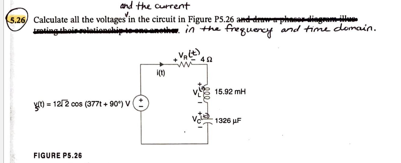 Solved and the current Calculate all the voltages in the | Chegg.com