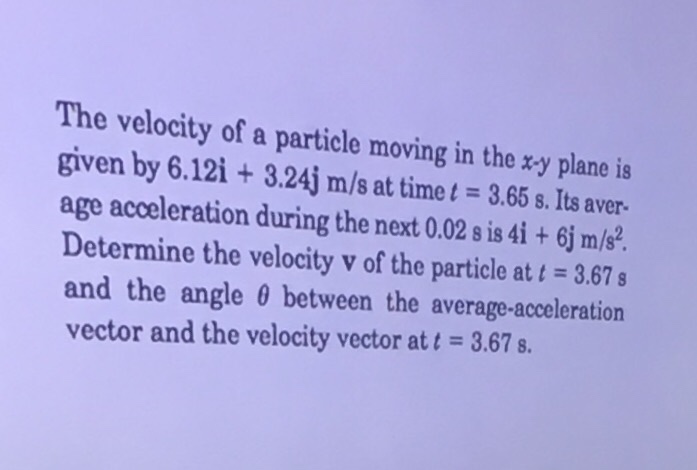 Solved At time I = 0, the position vector of a particle mov- | Chegg.com