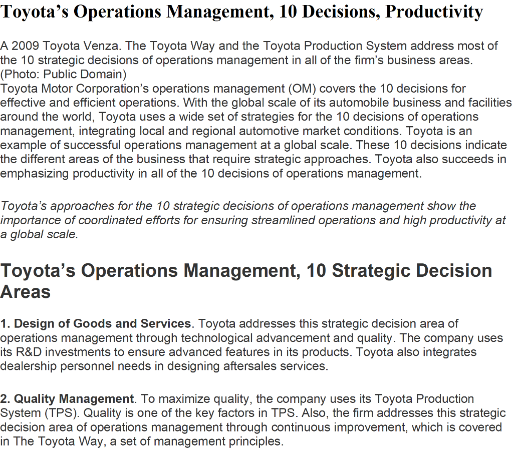 toyota organizational structure case study