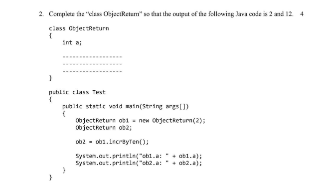 Solved 2. Complete the 