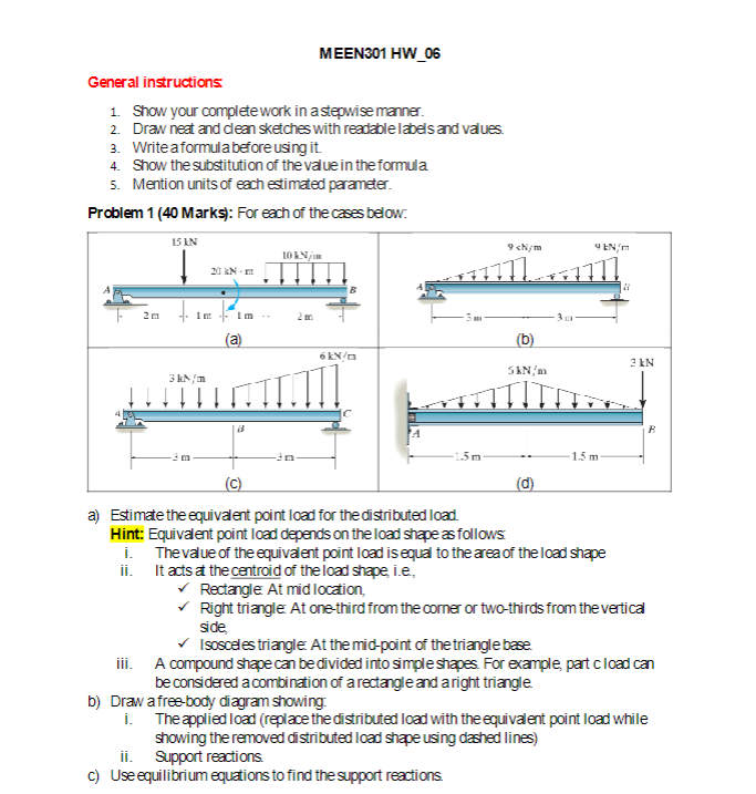 Solved General instructions: 1. Show your complete work in a | Chegg.com