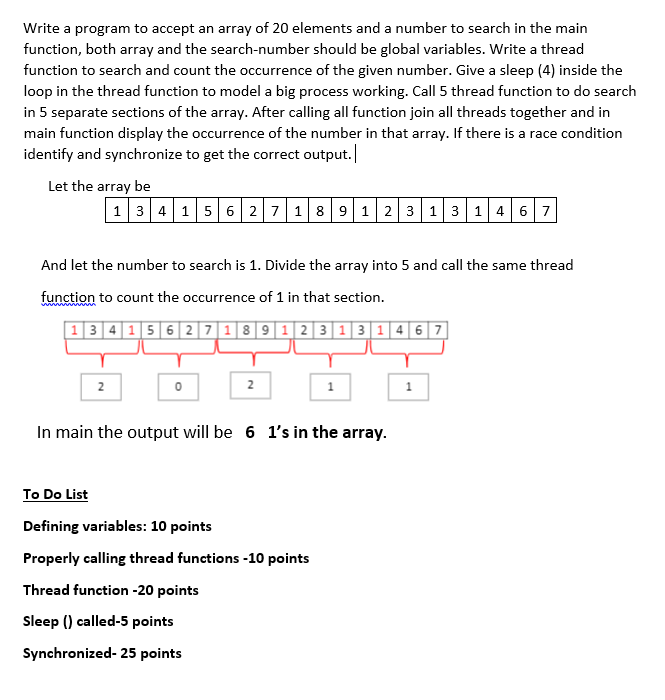 Solved Write a program to accept an array of 20 elements and | Chegg.com