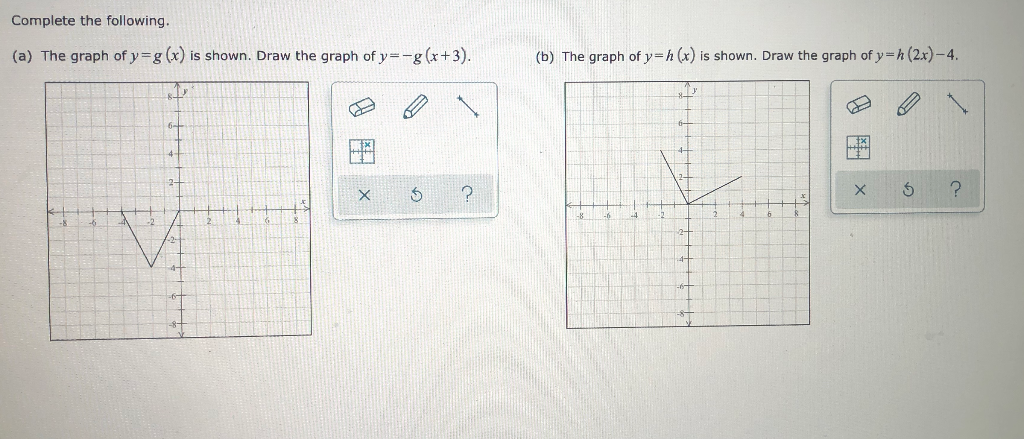 Solved Complete The Following A The Graph Of Y G X Is Chegg Com