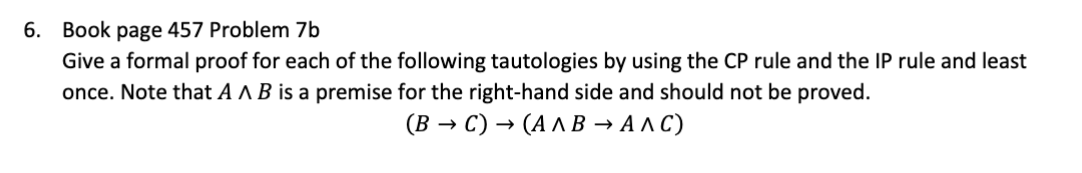 Solved Book Page 457 Problem 7b Give A Formal Proof For Each | Chegg.com