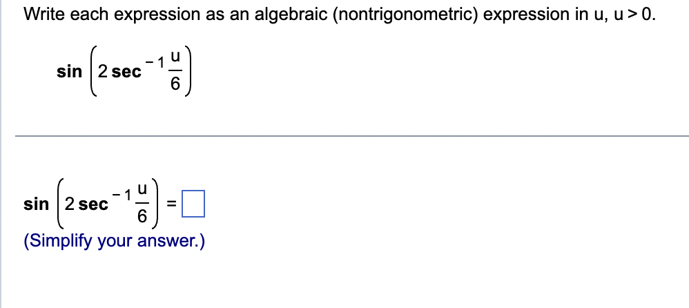 Solved Write the expression as an algebraic | Chegg.com