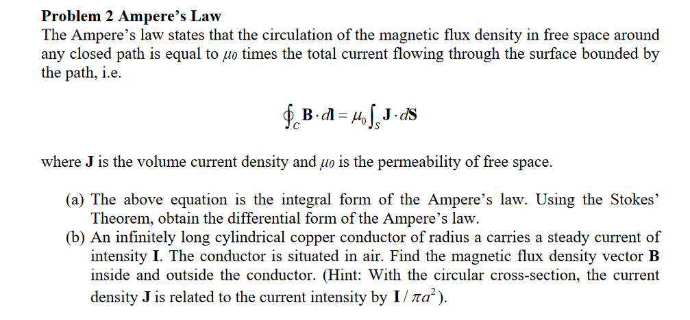 Ampere S Law Problems And Solutions