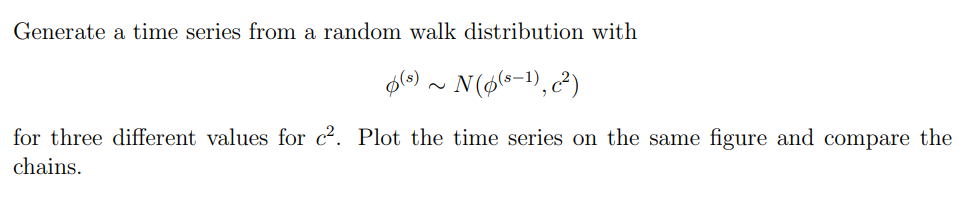 Solved Generate a time series from a random walk | Chegg.com