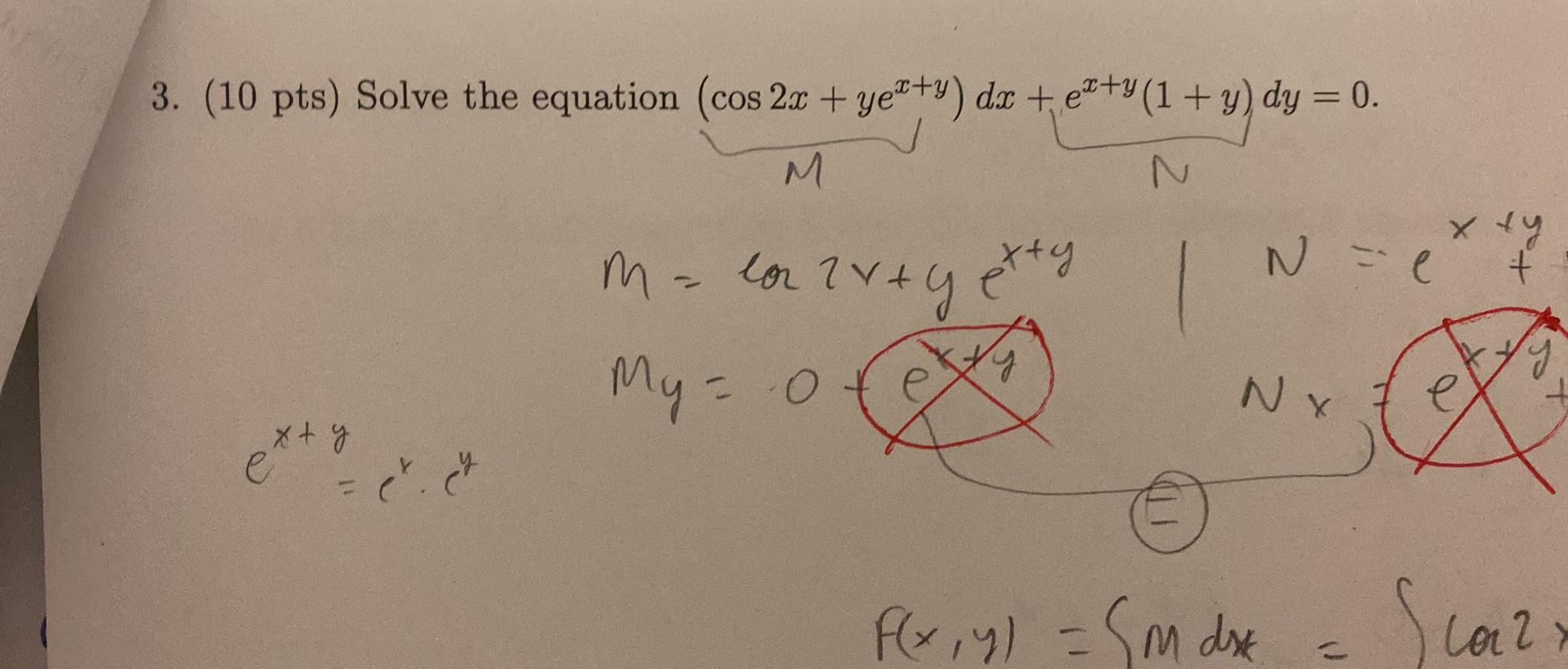 Solved 10 pts) Solve the equation | Chegg.com