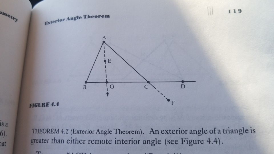 Solved Metry 119 Exterior Angle Theorem Figure 4 4 Is A 6 Chegg Com