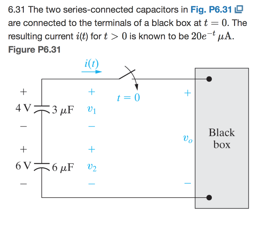Solved 6.31 The two seriesconnected capacitors in Fig.