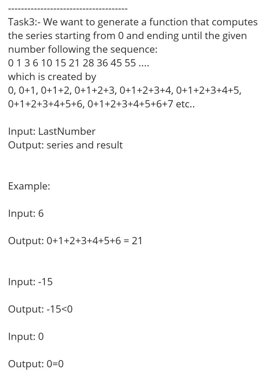 Solved Task3:- We want to generate a function that computes | Chegg.com