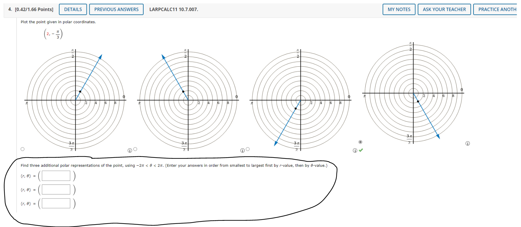 Solved Plot the point given in polar coordinates. 2 2 2 2 ER | Chegg.com