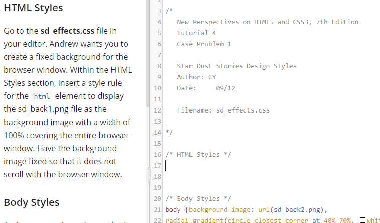 Solved HTML Styles Go to the  file in 