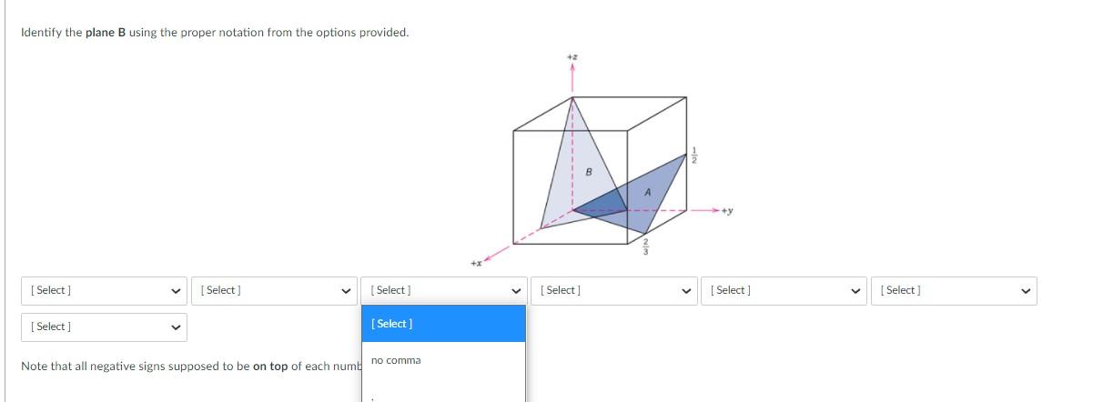 Solved Identify the plane B using the proper notation from | Chegg.com