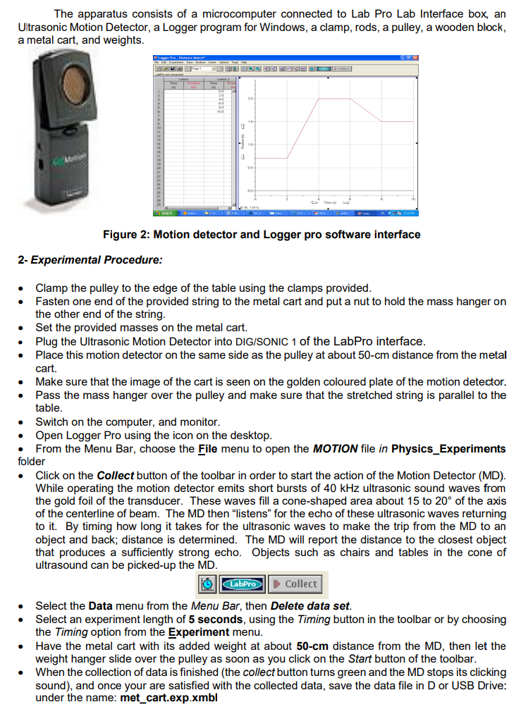 2. EXPERIMENTAL PROCEDURES AND APPARATUS: (5 points) | Chegg.com
