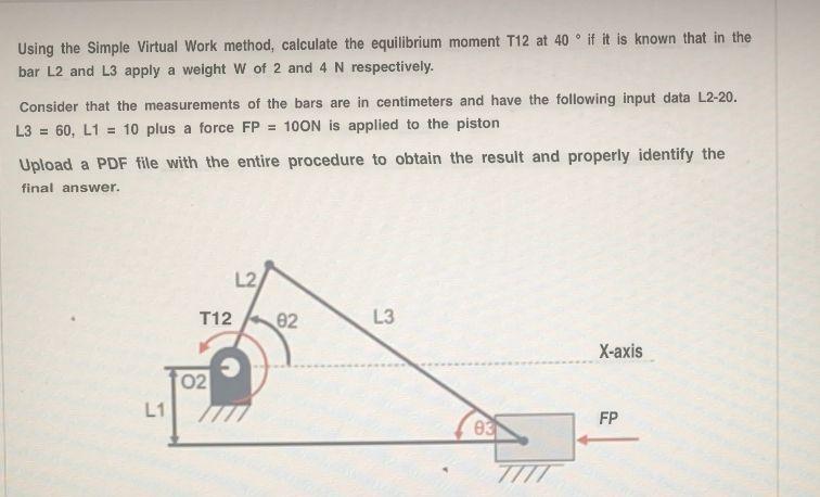 Solved Using the Simple Virtual Work method, calculate the | Chegg.com