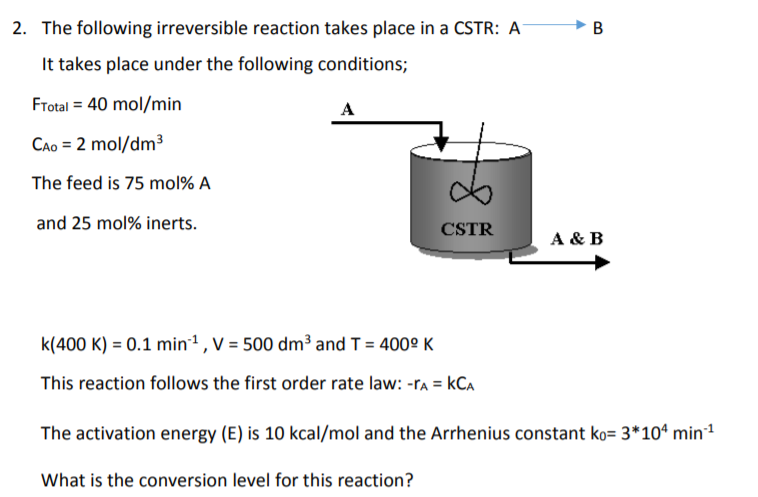 solved-b-2-the-following-irreversible-reaction-takes-place-chegg