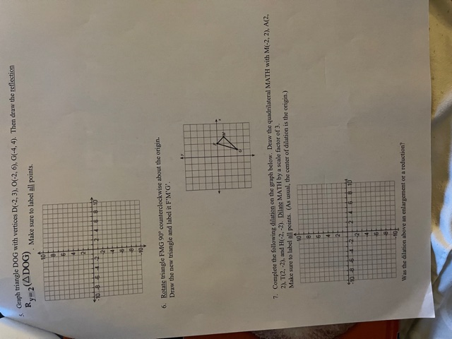 Solved Ry=2(ADOG) & Graph triangle Dog with vertices | Chegg.com