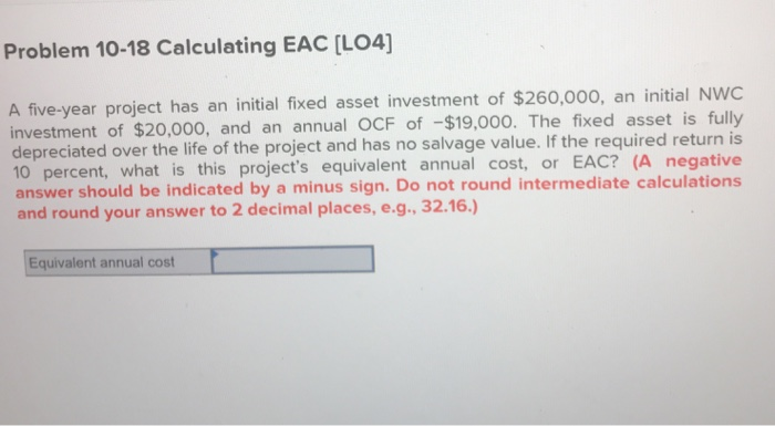 project investments eac