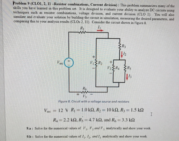 Solved Problem 9 (CL01, 2, I , Current division) : This | Chegg.com