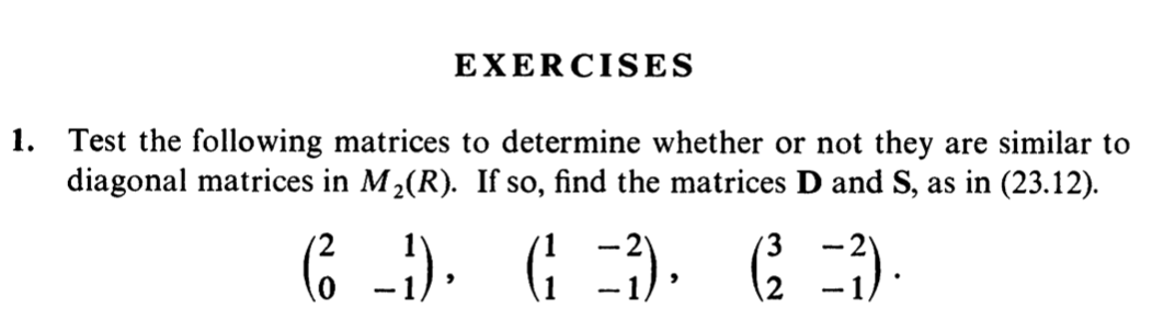 Solved EXERCISES 1. Test The Following Matrices To Determine | Chegg.com