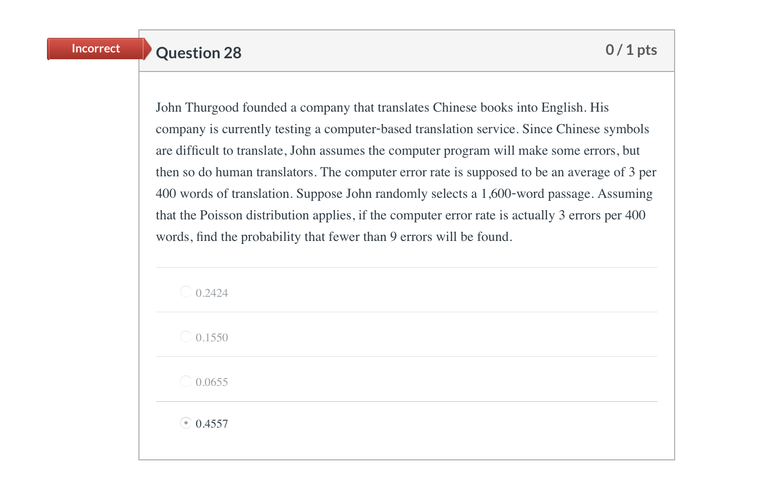 Solved Incorrect Question 28 0 1 Pts John Thurgood Founded A Chegg