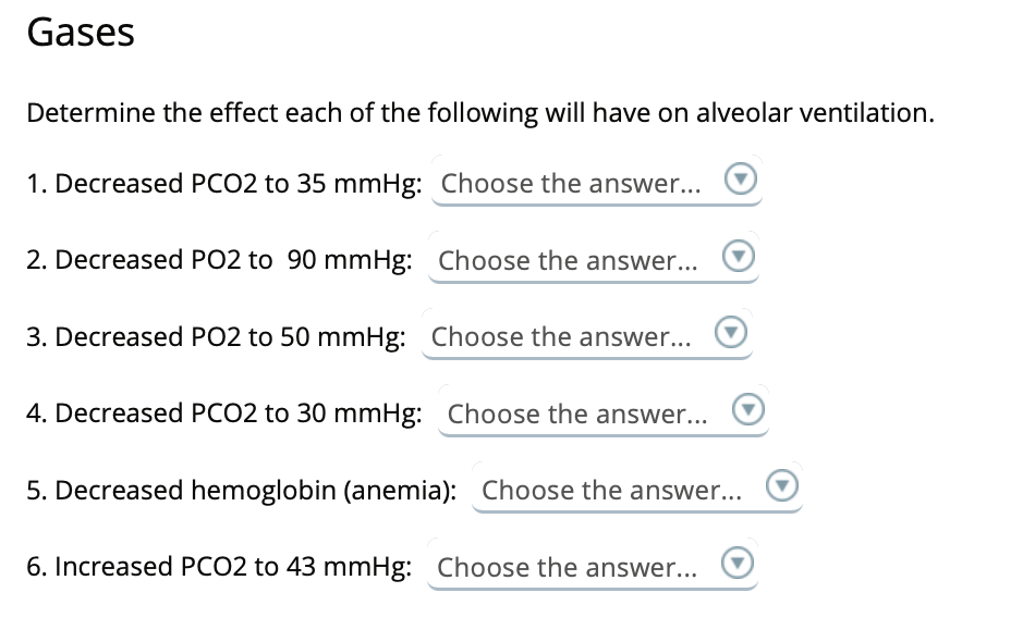 Solved Gases Determine the effect each of the following will | Chegg.com