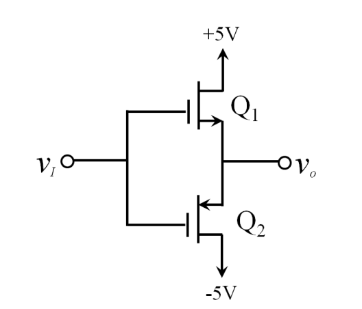 Solved A push-pull configuration, using enhancement MOSFETs, | Chegg.com