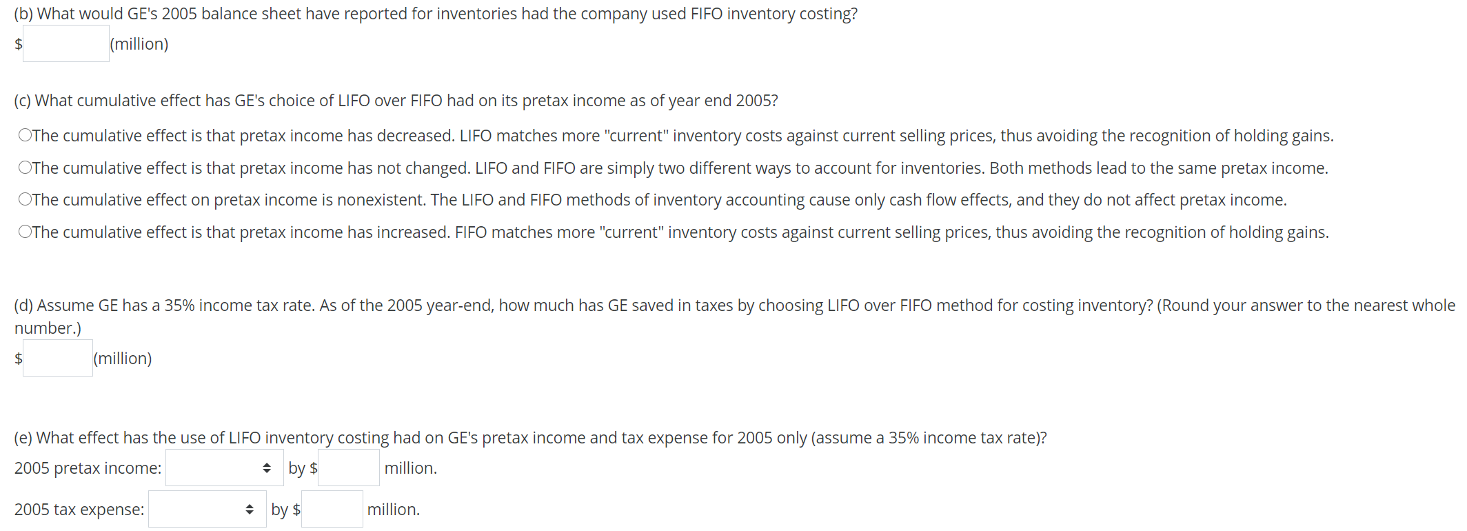 Solved Analyzing an Inventory Footnote Disclosure General