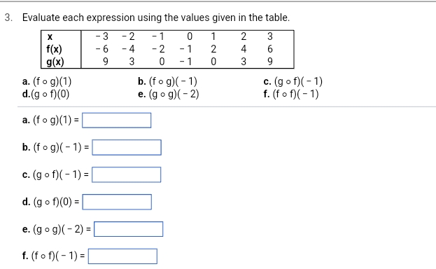 Solved Evaluate each expression using the values given in | Chegg.com