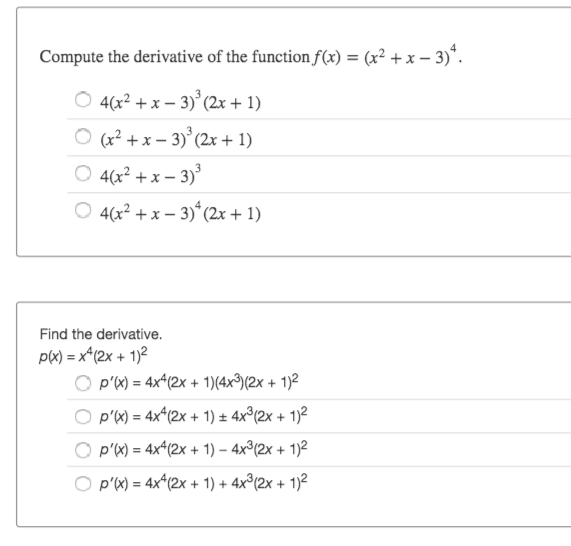 Solved Compute The Derivative Of The Function F X X2 Chegg Com