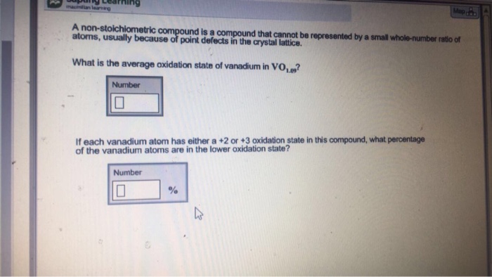 Solved A nonstoichiometric compound is a compound that