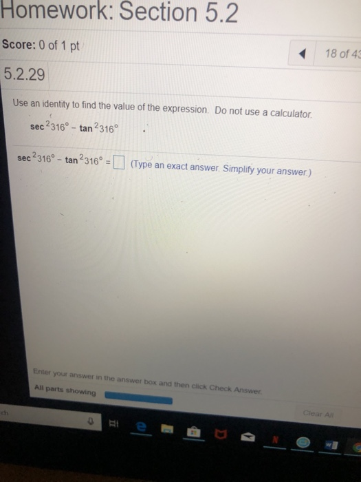 Solved Homework: Section 5.2 Score: 0 of 1 pt 5.2.29 18 of | Chegg.com