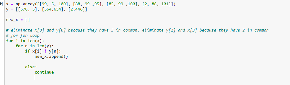Solved Python how to eliminate any points from x if its in | Chegg.com