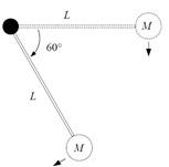 Solved As shown in the figure, a mass M is attached to one | Chegg.com
