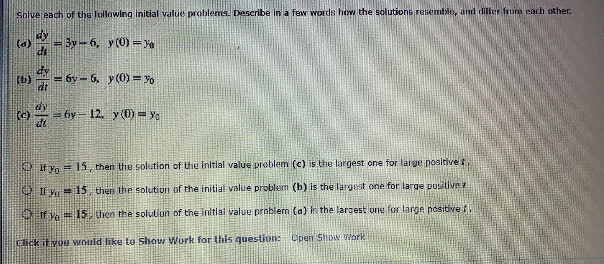 Solved Solve each of the following initial value problems. | Chegg.com