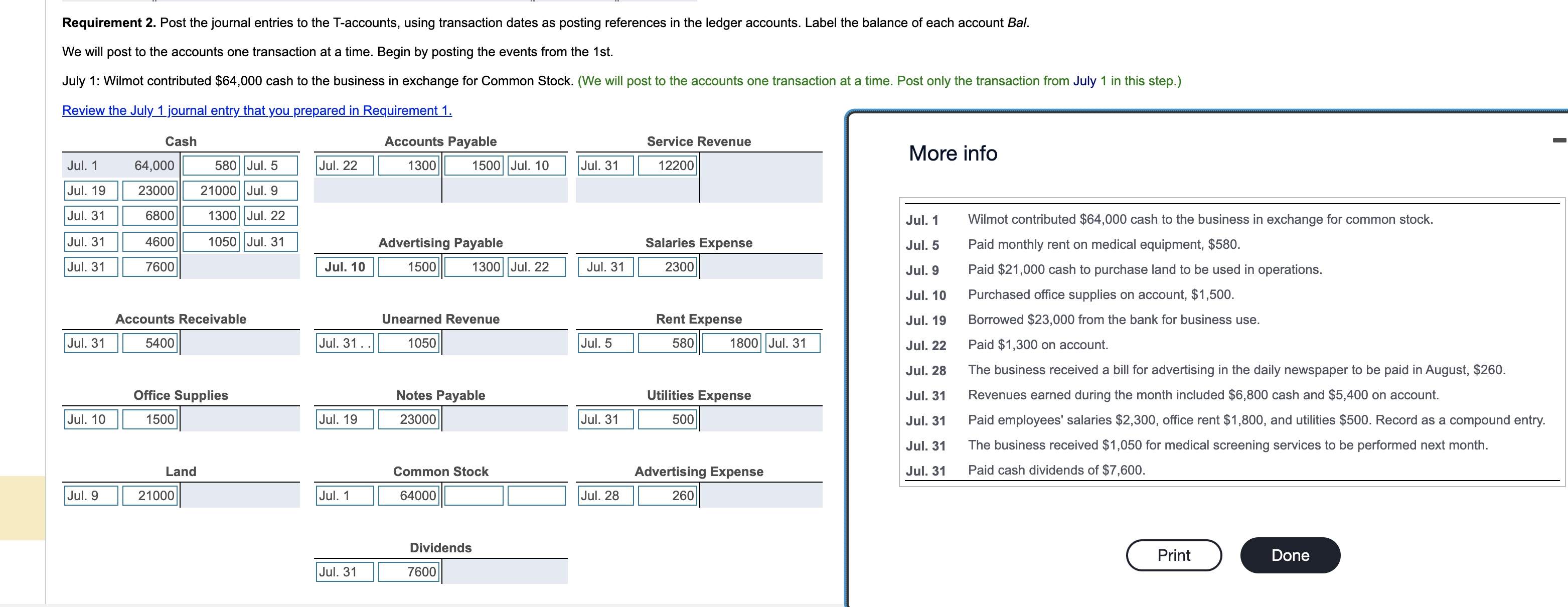 Solved Requirement 2. Post the journal entries to the | Chegg.com