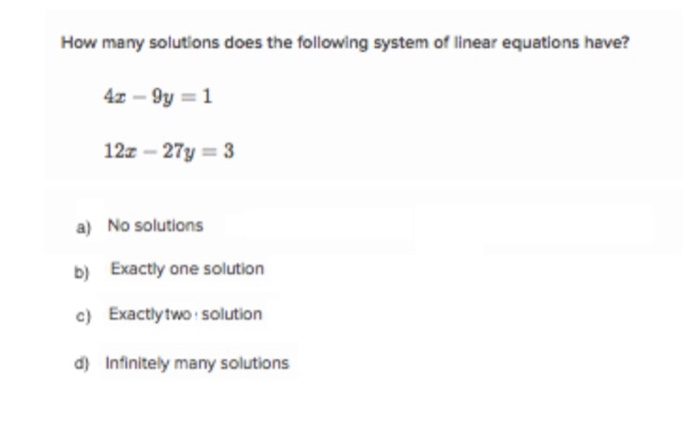 Solved How Many Solutions Does The Following System Of | Chegg.com