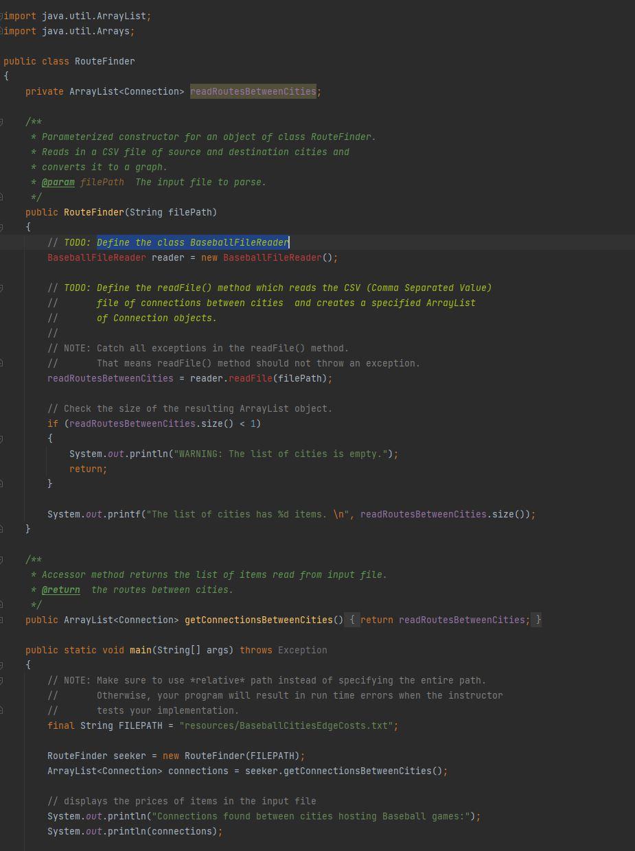 Solved Complete the implementation of the RouterFinder | Chegg.com