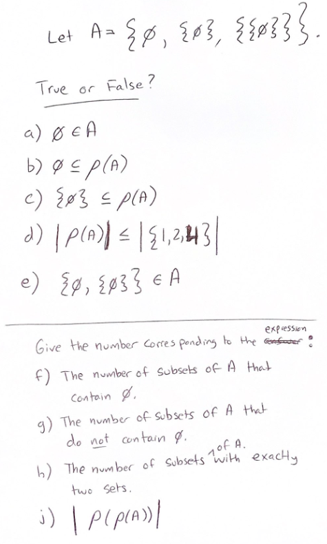 Solved Let A 8 8 8 True Or Or False A O Ea Chegg Com