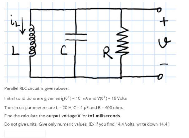 Solved Int Deere V L S R O 1o Parallel Rlc Circuit I Chegg Com