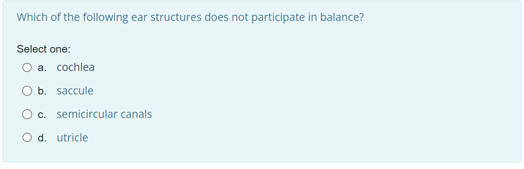 Solved Which structure separates the outer ear from the | Chegg.com