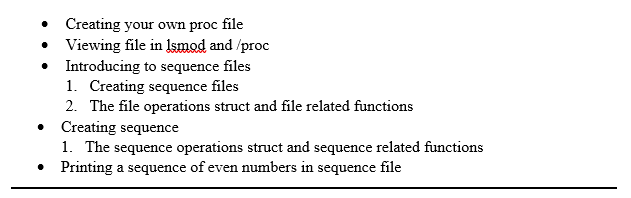 Creating your own proc file Viewing file in Ismed | Chegg.com