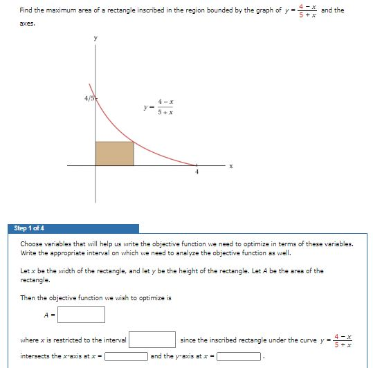 Solved Find the maximum area of a rectangle inscribed in the | Chegg.com