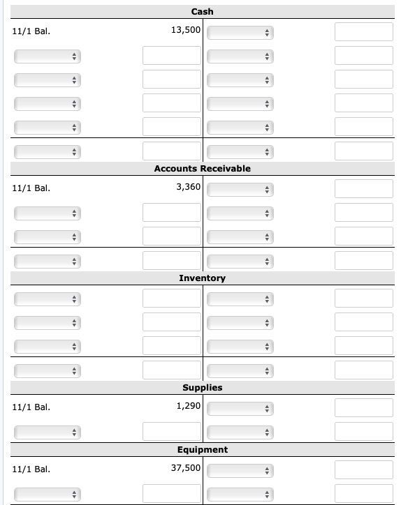 Solved Post to the ledger accounts. (Post entries in the